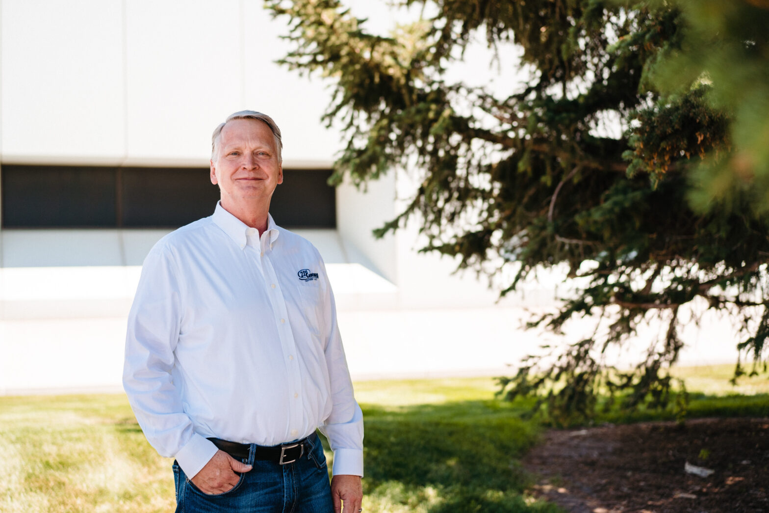 Keith Kreps outside the 21st Century corporate offices in Scottsbluff, NE